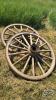 (2) 4FT AND WOODEN SPOKED WAGON WHEELS