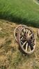 (2) 3.5FT WOODEN SPOKED WAGON WHEELS