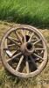 (2) 3.5FT WOODEN SPOKED WAGON WHEELS - 2