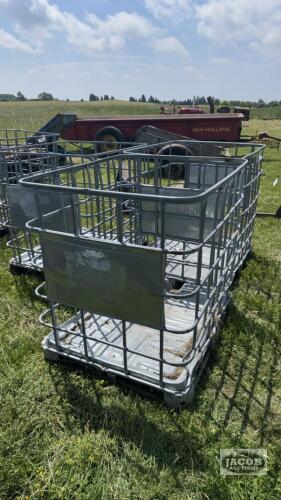 (3) METAL FIREWOOD TOTES