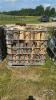 SPLIT FIREWOOD IN METAL CRATE