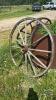 (2) DECORATIVE 49IN WOODEN SPOKED WAGON WHEELS - 7