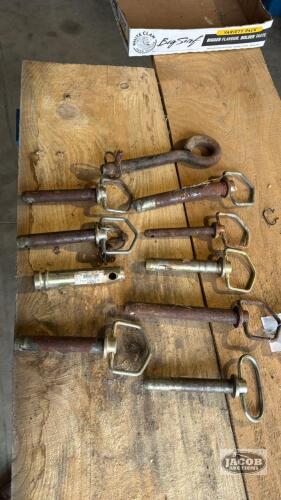 ASSORTED DRAW BOLT LOT WITH PIN LOT