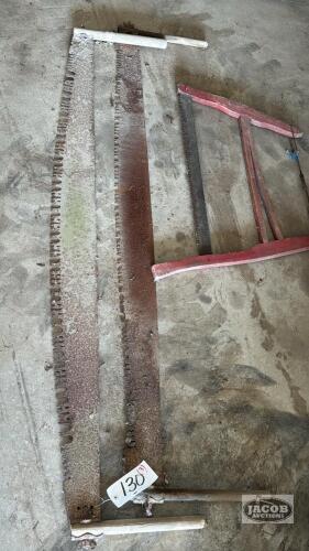(2) CROSS CUT SAW AND (1) BOW SAW