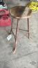 (1) WOODEN AND STEEL STOOL