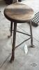 (1) WOODEN AND STEEL STOOL - 2