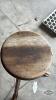 (1) WOODEN AND STEEL STOOL - 3