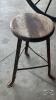 (1) WOODEN AND STEEL STOOL - 4