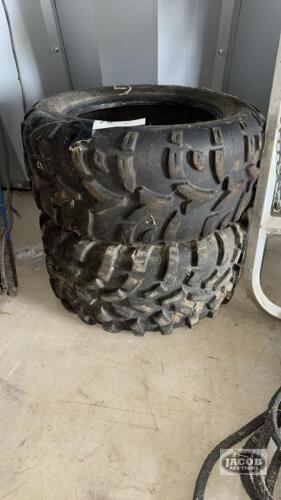 (2) USED UNMATCHED ATV TIRES