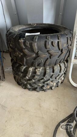 (2) USED UNMATCHED ATV TIRES