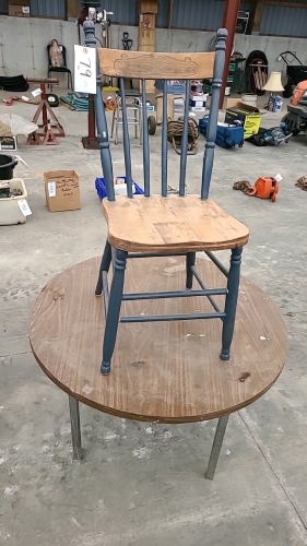 Wooden Chair and Table