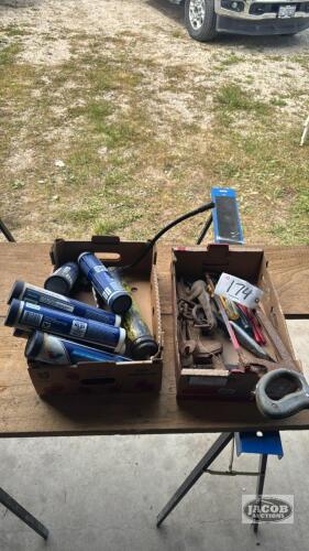 ASSORTED TOOL AND GREASE GUN LOT