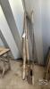 POST HOLE CLAM SHOVEL, HEAVY LONG PRY BAR AND CANT HOOK