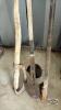 POST HOLE CLAM SHOVEL, HEAVY LONG PRY BAR AND CANT HOOK - 2