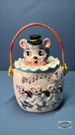 DANCING CAT JAR WITH LID