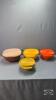 (4) NESTING TUPPERWARE BOWLS WITH LIDS