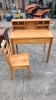 Wooden Writing Desk and Chair - 2