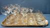 CLEAR GLASS WITH FLOWER PATTERN LOT - 8