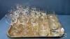 CLEAR GLASS WITH FLOWER PATTERN LOT - 9