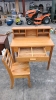 Wooden Writing Desk and Chair - 3