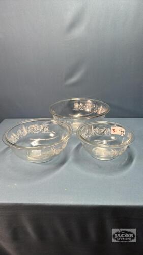 (3) PYREX SERVING BOWLS