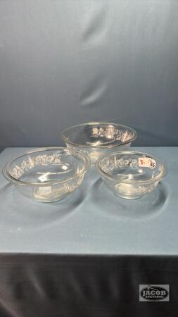(3) PYREX SERVING BOWLS