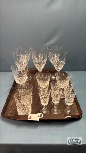 ASSORTED CRYSTAL GLASS LOT