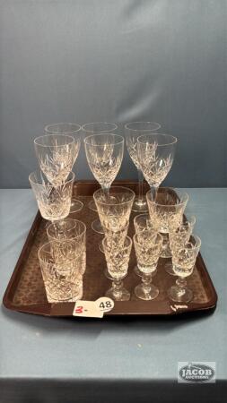 ASSORTED CRYSTAL GLASS LOT