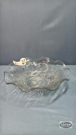 IRIS PATTERN FLUTED BOWL