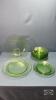 SWIRL PATTERN GREEN PYREX DISH LOT