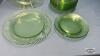 SWIRL PATTERN GREEN PYREX DISH LOT - 3