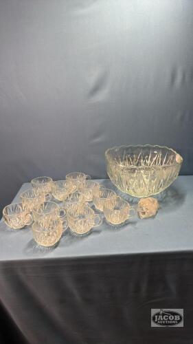 PUNCH BOWL WITH (12) CUPS