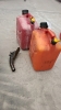 2 Jerry Cans, Funnels, Oil Pitcher, Spout - 4