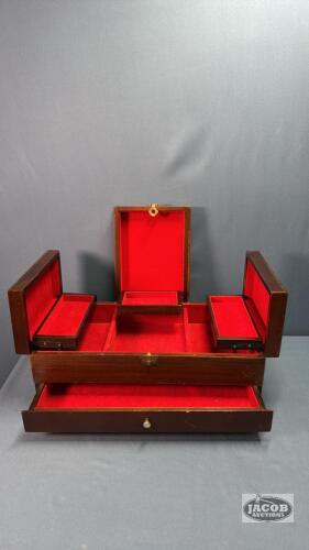 MUSICAL WOODEN JEWELRY BOX WITH DRAWER