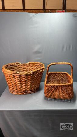 (2) WOVEN BASKETS