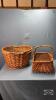 (2) WOVEN BASKETS