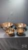 (4) METAL MIXING BOWLS