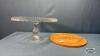 FLUTED 12IN WIDE PEDESTAL CAKE STAND - 2