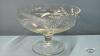 8IN ETCHED GLASS PEDESTAL BOWL - 6