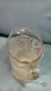 PINWHEEL PATTERNED 9IN GLASS PITCHER - 6