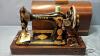 HAND CRANK SINGER SEWING MACHINE IN WOODEN CASE - 6