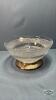 9IN SERVING BOWL WITH SILVER PLATE BASE