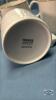 14IN GLASS SERVING PLATE WITH (8) GERMAN MUGS - 4