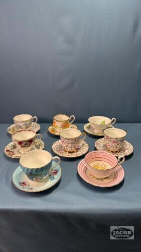 (8) CUPS AND SAUCERS