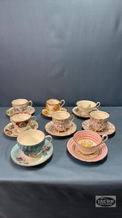 (8) CUPS AND SAUCERS