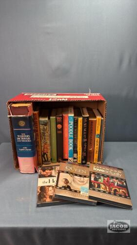 ASSORTED BOOK LOT WITH (3) DVD'S