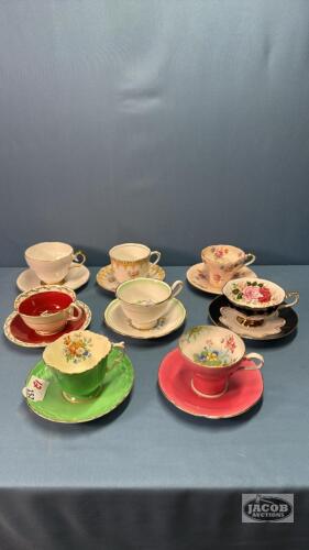 (8) CUPS AND SAUCERS
