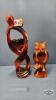 (2) POTTERY FIGURINES WITH SMALL CHIPS