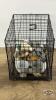 DOG CRATE WITH DOG TOYS