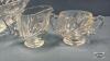 OVAL 13IN GLASS BOWL WITH CREAM AND SUGAR - 2